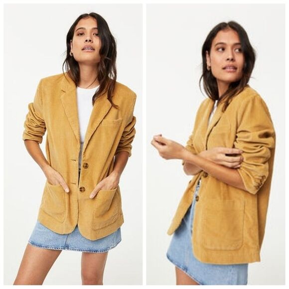 NWT|Levi's Oversized Autumn Brown Corduroy Blazer Jacket, XS - Picture 2 of 13